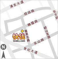 快钱上海公司地图